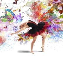 Creative colourful dancer photo