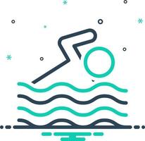 mix icon for swim vector