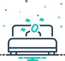 mezcla icono para dormido vector