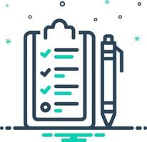 mix icon for curriculum vector