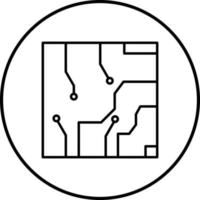 icono de vector de circuito eléctrico