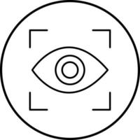 icono de vector de exploración ocular