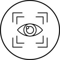 icono de vector de exploración ocular