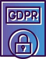 diseño de icono de vector de política gdpr