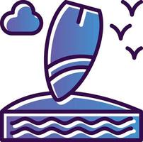 Surfboard Vector Icon Design