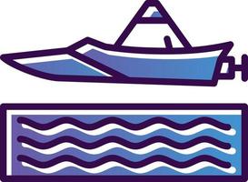 Jet Sprint Boat Racing Vector Icon Design