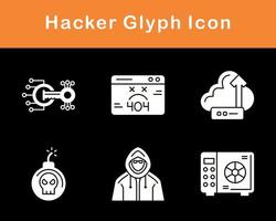 conjunto de iconos de vector de hacker