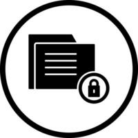 Data Security Glyph Icon vector