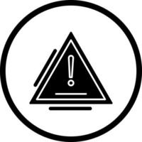 Warning Glyph Icon vector