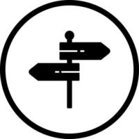 Direction Glyph Icon vector