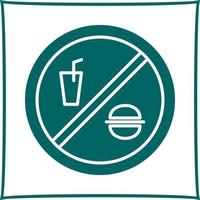 No Food or Drinks Vector Icon