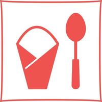 Spoon and Napkin Vector Icon