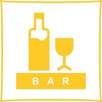 Unique Bar Sign Vector Icon