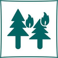 Unique Fire in Forst Vector Icon