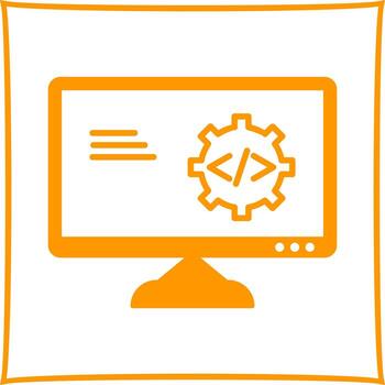 icono de vector de optimización de código único