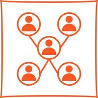 Unique Company Network Vector Icon