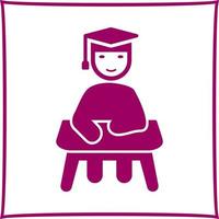Unique Studying on Desk Vector Icon