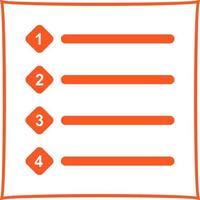 Unique Numbered list Vector Icon