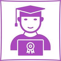 Unique Student Holding Degree Vector Icon