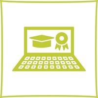 Unique Online Degree Vector Icon