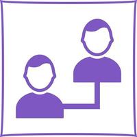 Unique Connected Profiles Vector Icon