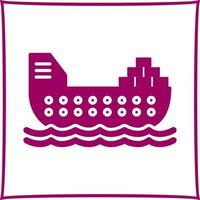 Cargo Ship Vector Icon