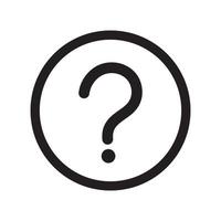 Question mark with circle shape icon, sign or symbol for design, presentation, website or apps elements. vector