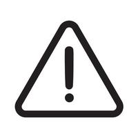 Caution line exclamation mark with triangle  shape icon hazard warning sign or symbol for design. vector