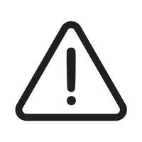 Caution line exclamation mark with triangle  shape icon hazard warning sign or symbol for design. vector