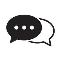 Comment, speech bubble, conversation line icon isolated vector illustration.