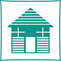 Wood Cabin Vector Icon