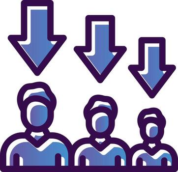 diseño de icono de vector de reducción de tamaño