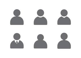 profile avatar user default icon set for social media vector