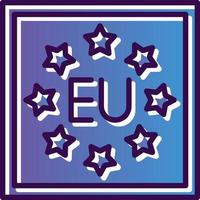 diseño de icono de vector de la UE