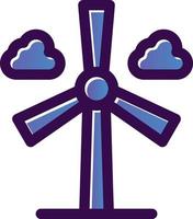 Wind Turbine Vector Icon Design