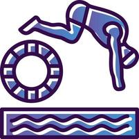 Rescue Swimming Vector Icon Design