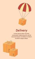 Delivery Service. Delivery design for landing page, web, poster, flyer. Vector illustration. Delivery concept. Vector flatt illustration.