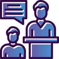 Job Interview Vector Icon Design