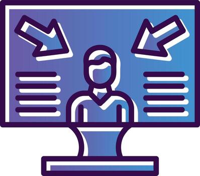 diseño de icono de vector de diseño centrado en el usuario