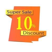 10 percent discount Super sale Vector stickers for shop