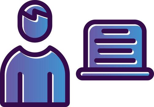 diseño de icono de vector de programador