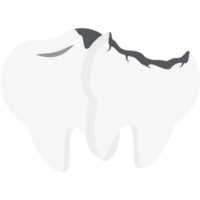 Double Tooth Broken Cavity Cracked Teeth png