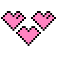 Aesthetic 8 BIt Heart Love Logo Symbol png