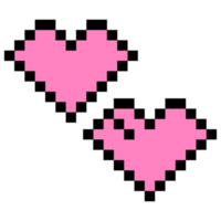 estetisk 8 bit hjärta kärlek logotyp symbol png