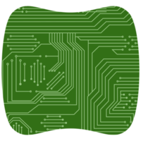 gedrukt stroomkring bord pcb eenvoudig vorm png