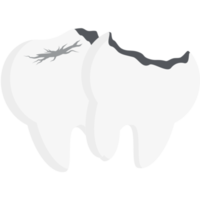 doble diente roto cavidad agrietado dientes png