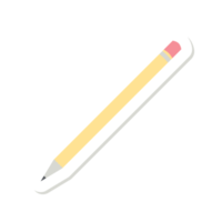 Sticker Yellow Pencil Stationary Collection Tools png