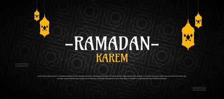 plantilla de banner de ramadan kareem vector