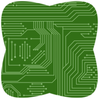 gedrukt stroomkring bord pcb eenvoudig vorm png