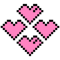 esthétique 8 bit cœur l'amour logo symbole png